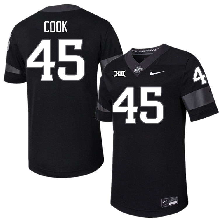 Men #45 Alec Cook Iowa State Cyclones College Football Jerseys Stitched-Black